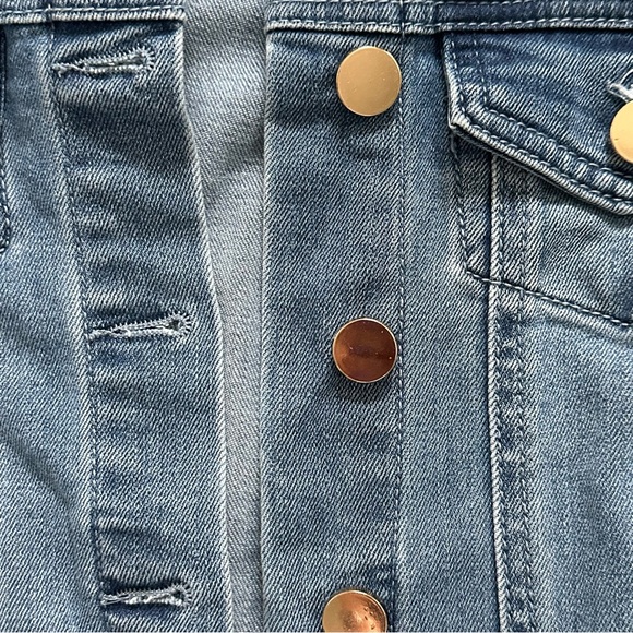 Draper James Women's Ruffle Denim Jean Jacket - Size Small - Picture 5 of 10